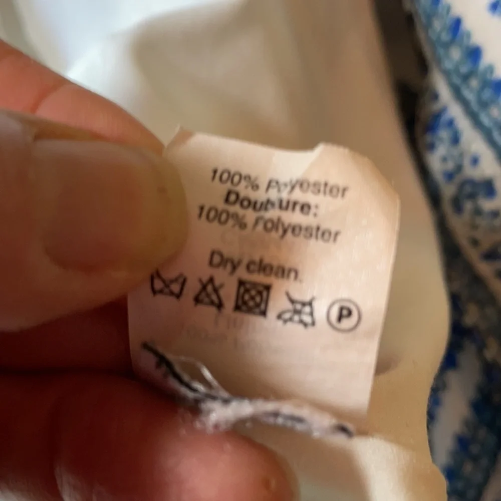 Madewell Blue Print  Silky  Scarf look Dress Size XXS - Picture 9 of 14